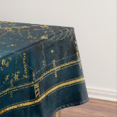  geïllustreerd donkerblauw & Gold Star-kaart Tafelkleed (Voorbeeld)