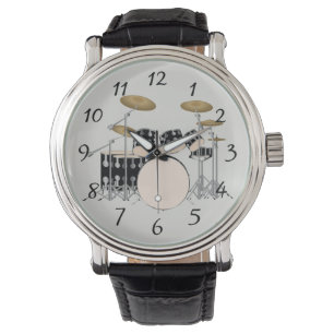 Geïllustreerd Drumstel Horloge