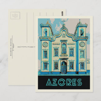 geïllustreerd eiland Azoren Terceira Portugal Briefkaart