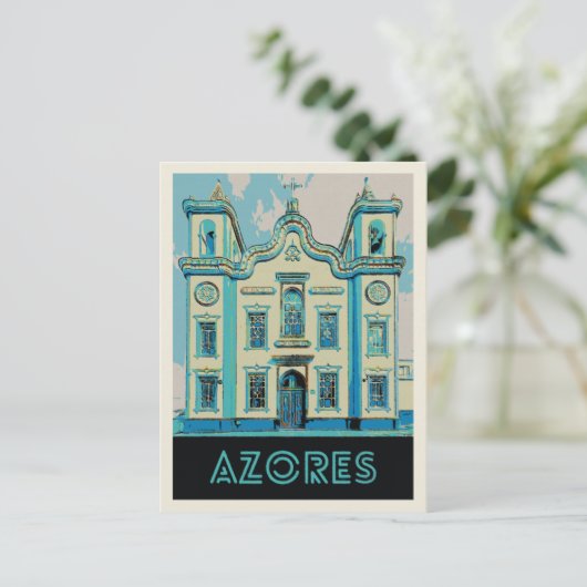 geïllustreerd eiland Azoren Terceira Portugal Briefkaart (Staand voorkant)