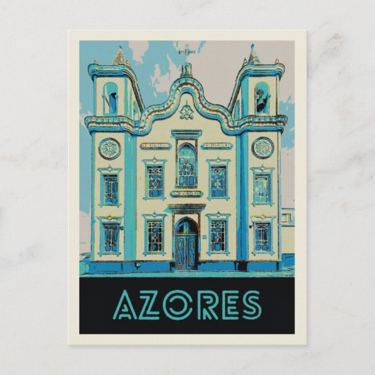 geïllustreerd eiland Azoren Terceira Portugal Briefkaart (Voorkant)