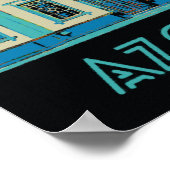 geïllustreerd eiland Azoren Terceira Portugal Poster (Hoek)