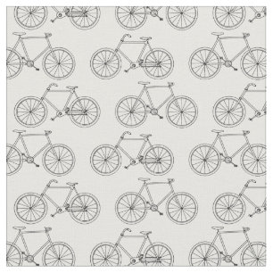 geïllustreerd fietsenbike Art Pattern Stof