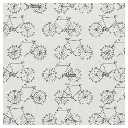geïllustreerd fietsenbike Art Pattern Stof (Close Up)