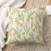 Geïllustreerd geel wild bloem madeliefje patroon kussen (Deken)