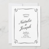 Geïllustreerd getekend grillig alles in één leuke  kaart (Voorkant)