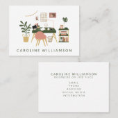 Geïllustreerd Gezellig Huis Kantoor Scene Custom U Visitekaartje (Voorkant / Achterkant)