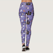 Geïllustreerd Halloween Patroon met paarse Leggings (Achterkant)