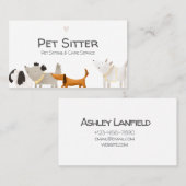 Geïllustreerd huisdier Visitekaartje (Voorkant / Achterkant)