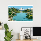 geïllustreerd kaartmeer Lucerne Poster (Thuiskantoor)