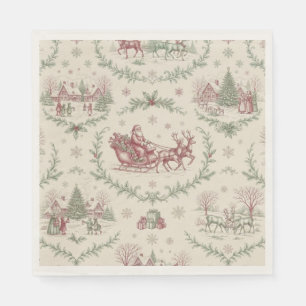 Geïllustreerd Kerst toiletpapier met Kerstman Servet