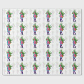 Geïllustreerd kerstcadeauverpakkings papier (Vlak)