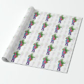 Geïllustreerd kerstcadeauverpakkings papier (Uitgerold)