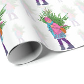 Geïllustreerd kerstcadeauverpakkings papier (Rol Hoek)