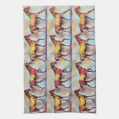  geïllustreerd kleurrijk keukenhanddoek (Verticaal)