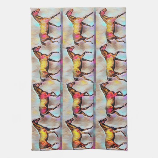 geïllustreerd kleurrijk keukenhanddoek (Verticaal)