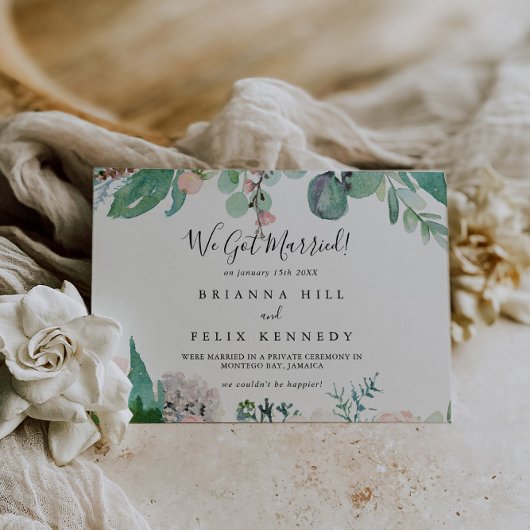 Geïllustreerd kleurrijk tropisch bloemelement aankondiging