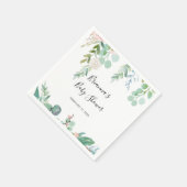 Geïllustreerd kleurrijk tropisch bloemig Baby show Servet (Hoek)