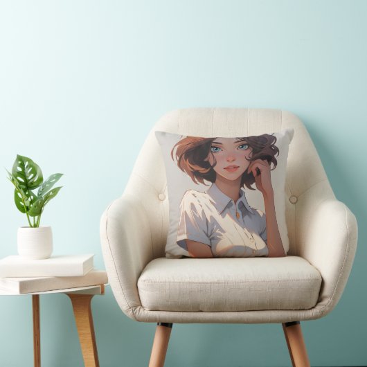 Geïllustreerd kussen (Stoel)