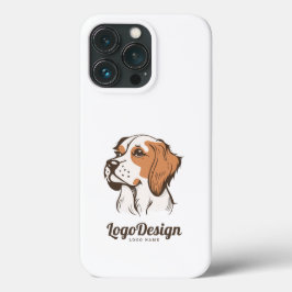 Geïllustreerd logo van een hondenkop in profiel Case-Mate iPhone case