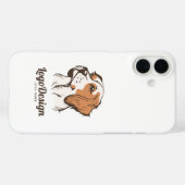 Geïllustreerd logo van een hondenkop in profiel Case-Mate iPhone case (Achterkant (horizontaal))