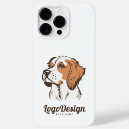 Geïllustreerd logo van een hondenkop in profiel Case-Mate iPhone 14 pro max hoesje