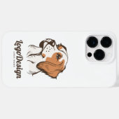 Geïllustreerd logo van een hondenkop in profiel Case-Mate iPhone case (Achterkant (horizontaal))