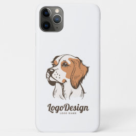 Geïllustreerd logo van een hondenkop in profiel Case-Mate iPhone case