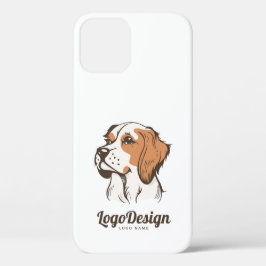 Geïllustreerd logo van een hondenkop in profiel Case-Mate iPhone case