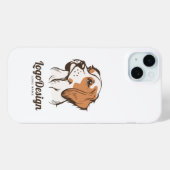 Geïllustreerd logo van een hondenkop in profiel Case-Mate iPhone case (Achterkant (horizontaal))
