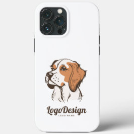 Geïllustreerd logo van een hondenkop in profiel Case-Mate iPhone case