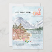 Geïllustreerd meer kamperen | Meisjesweekend Kaart (Achterkant)