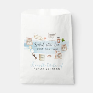 Geïllustreerd met aquarel, gebakken met liefde bedankzakje