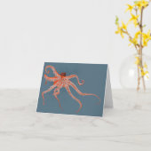geïllustreerd octopus kaart (Gele Bloem)