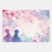 Geïllustreerd pastelanime-inpakpapier inpakpapier vel (Voorkant 3)