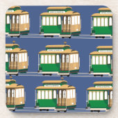 Geïllustreerd patroon van de kabelauto drankjes onderzetter (Voorkant)