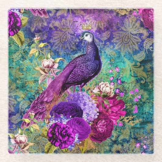  geïllustreerd patroonpatroon glazen onderzetter (Voorkant)