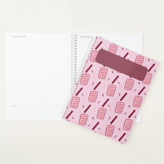 Geïllustreerd potlood en notitiepapier patroon Roz Planner (Display)