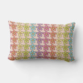 Geïllustreerd Retro Rainbow Daisy Pattern Kussen (Achterkant)