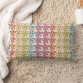 Geïllustreerd Retro Rainbow Daisy Pattern Kussen (Deken)