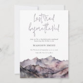 Geïllustreerd roze berg vrijgezellenweekend kaart (Voorkant)