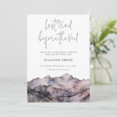 Geïllustreerd roze berg vrijgezellenweekend kaart (Staand voorkant)