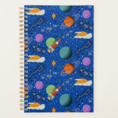 Geïllustreerd ruimtepatroon planeten planner (Voorkant)