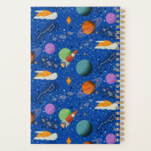 Geïllustreerd ruimtepatroon planeten planner (Achterkant)