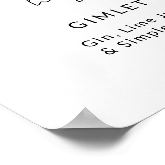 Geïllustreerd teken van de Drink Poster (Hoek)