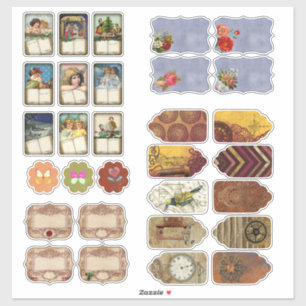  geïllustreerd tijdschrift planner scrabooking sticker