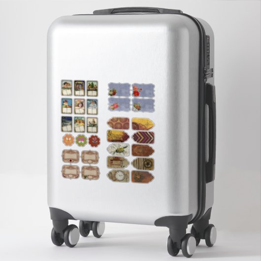 geïllustreerd tijdschrift planner scrabooking sticker (Koffer)