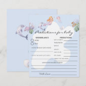 Geïllustreerd zeemeermin voorspelling baby shower  (Voorkant / Achterkant)