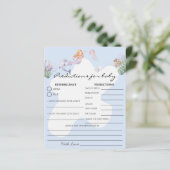 Geïllustreerd zeemeermin voorspelling baby shower  (Staand voorkant)