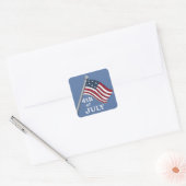 Geïllustreerde 4 juli vlag sticker (Envelop)